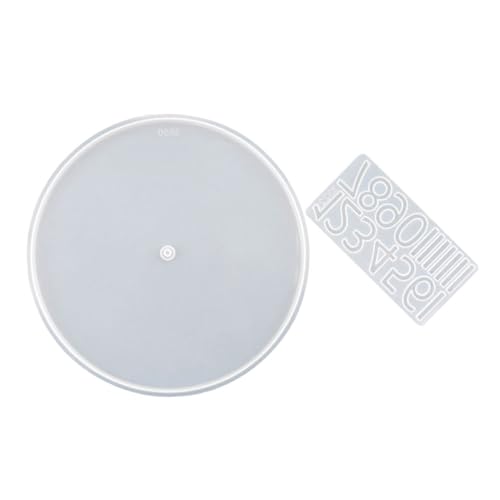 SHINEOFI 1 Set Flexible Runde Uhrenform, Uhrengusszubehör Mit Arabischen Ziffern, Form, Einfach Zu Verwendendes Diy-epoxidharz-bastelzubehör von SHINEOFI