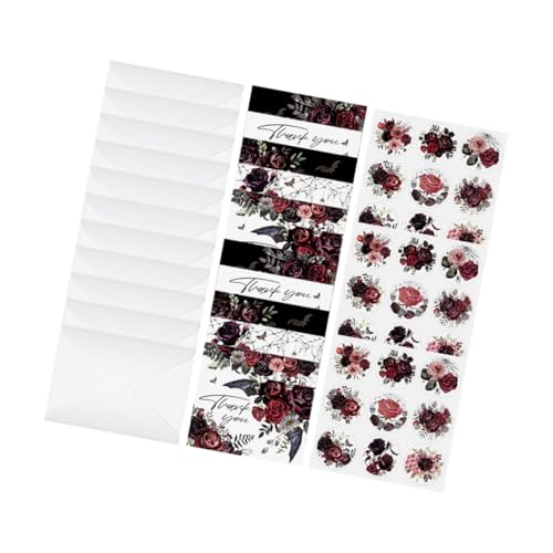 SHINEOFI 1 Set Halloween Karte Lila Für Einladung Und Karten Segen Danke Machen Vintage Sie Sagen Dekorative Party Umschläge Gruß Stichwort Anlass Innen Aufkleber von SHINEOFI