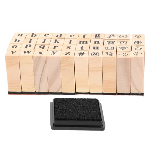 SHINEOFI 1 Set Holzstempel Für Scrapbooks Kleine Alphabetstempel Zum Basteln Journaling Und Tagebuch Dekoration – Multifunktionales Holzsiegel SHINEOFI 1 Set Holzstempel Für Scrapbooks Kleine Alphabetstempel Zum Basteln Journaling Und Tagebuch Dekoration – Multifunktionales Holzsiegel von SHINEOFI