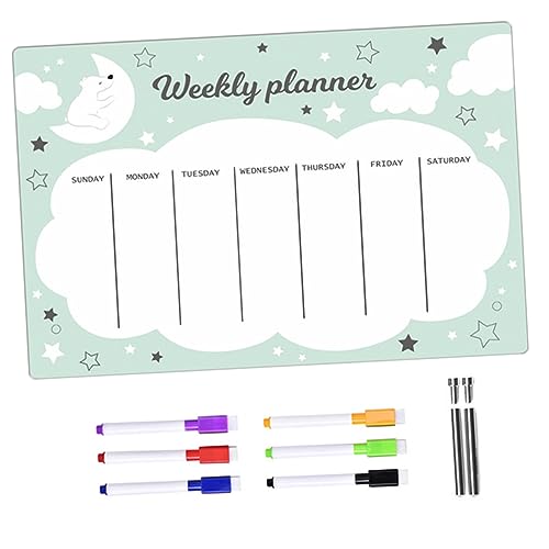 SHINEOFI 1 Set Kühlschranktafeln Tafelplaner Magnetplaner Aufkleber Radiergummi Whiteboards Praktische Trockenlöschtafel Löschbares Etikett Adventskalender Tischplaner Acryl von SHINEOFI