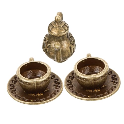 SHINEOFI 1 Set Mini Teeservice Modellpuppen Teetasse Winzige Teetasse Tassen Mini Teetasse Miniatur Puppenhaus Miniatur Teetasse Miniatur Kleine Mikro Puppe von SHINEOFI