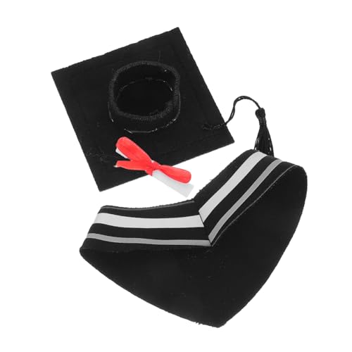 SHINEOFI 1 Set Puppen Abschlusskleidung Bären Ankleidezubehör Abschluss Bärenkappen Abschlussdekorationen Abschlusskappenkragen Für Bärenpuppe Bärenhut Puppenhut Puppendekor von SHINEOFI