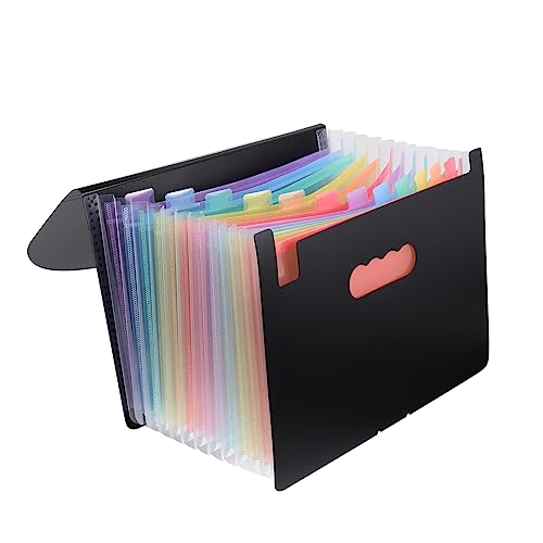 SHINEOFI 1 Stück Desktop-lagerregal Ordner Mit Großer Kapazität Dehnbarer Ordner Organisator Für Die Aufbewahrung Von Rechnungen Dokumentenmappen 13-ebenen-ordner-organizer Colorful Plastik von SHINEOFI