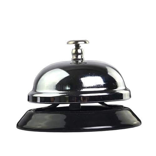 SHINEOFI 1 Stück Spiele Antwort Klingelton handglocke rezeptionsklingel Silberfarben Serviceglocke Küchenglocke für Restaurant Erwachsene Forderung Service-Desk-Glocke Bürorufklingel Silver von SHINEOFI