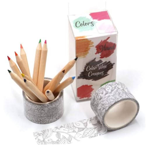 SHINEOFI 1 Und Papier-set Schule Gemustert Bausätze Bleistifte Banddekor Für Studenten Mädchen Washi-tape Dekoratives Klebeband Washi-tape Für Mädchen Tape- Washi-tape Für Holz von SHINEOFI