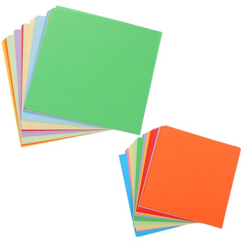 SHINEOFI 10 Beutel quadratisches Origami-Papier: Quadratisches Origami-Bastelpapier für Kinder – doppelseitige, bunte Faltblätter für Anfänger, DIY-Kunstprojekte, kreative Dekorationen von SHINEOFI