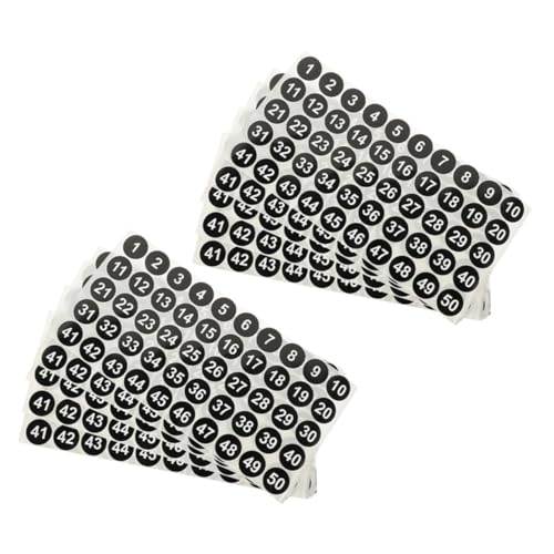 SHINEOFI 10 Blatt Nummernaufkleber Aufklebernummern Aufkleber mit kleinen Nummern Startnummern-Aufkleber Aufkleber mit runden Zahlen Klassifizierungsaufkleber Hausnummer Aufkleber Papier von SHINEOFI