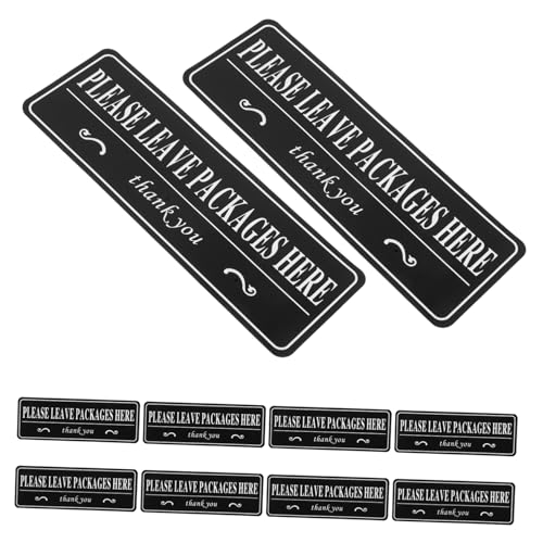SHINEOFI 10 Blatt Paketabgabe Aufkleber Selbstklebende Vinyl Tafel für Zuhause Büro oder Geschäft Uv Beständig Klare Anleitung für Paketplatzierung von SHINEOFI
