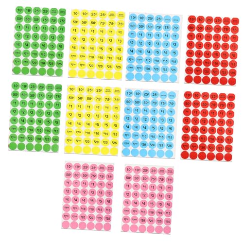 SHINEOFI 10 Blatt Preisaufkleber Einzelhandels Verkaufsetikett Kleines Etikett Große Supermarkt Verkaufspreisaufkleber Verkaufsaufkleber Supermarktversorgung Kreatives Preisschild SHINEOFI 10 Blatt Preisaufkleber Einzelhandels Verkaufsetikett Kleines Etikett Große Supermarkt Verkaufspreisaufkleber Verkaufsaufkleber Supermarktversorgung Kreatives Preisschild von SHINEOFI