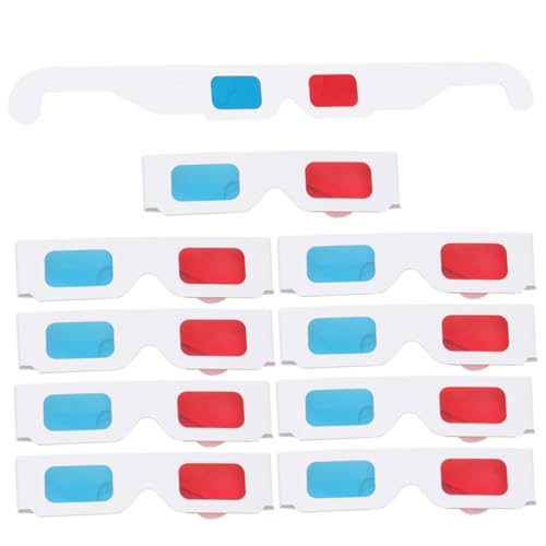 SHINEOFI 10 Brillen für Filme und Spiele Anaglyphen Brille mit und Blauem Filter Leicht und Tragbar für Partys und SHINEOFI 10 Brillen für Filme und Spiele Anaglyphen Brille mit und Blauem Filter Leicht und Tragbar für Partys und von SHINEOFI