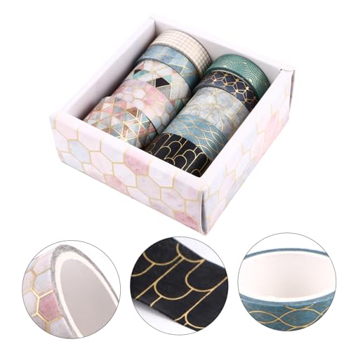 SHINEOFI 10 Rollen Teiliges Washi Tape Set Masking Tape Dekoratives Klebeband für DIY Basteln Scrapbooking Tagebuch Geschenk Dekoration Rückstandslos Entfernbar Kreativ und Praktisch von SHINEOFI