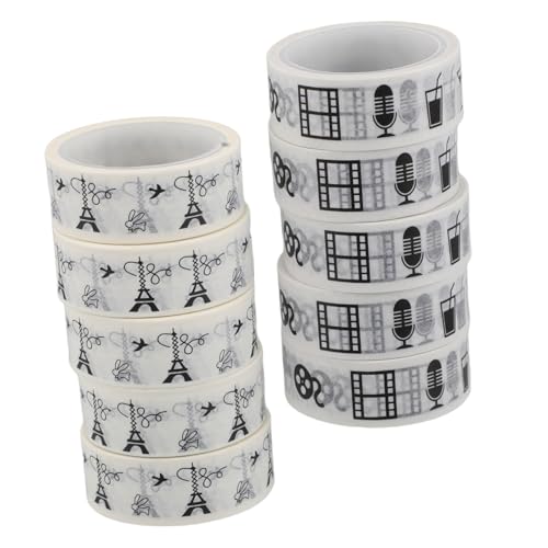SHINEOFI 10 Rollen Washi Tape Handreißbares Stark Haftendes Masking Tape mit Modernen Designs Farbenfrohes Diy Bastelmaterial für Scrapbooking Journals Planer und Kreative Projekte SHINEOFI 10 Rollen Washi Tape Handreißbares Stark Haftendes Masking Tape mit Modernen Designs Farbenfrohes Diy Bastelmaterial für Scrapbooking Journals Planer und Kreative Projekte von SHINEOFI