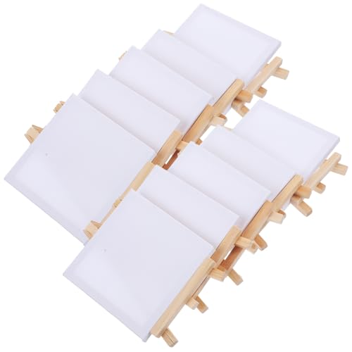 SHINEOFI 10 Sätze Mini Staffelei Set mit Kleinen Leinwandrahmen und Malunterlagen für Kreative Diy Projekte für Öl und Aquarellfarben Praktische Tischstaffelei für Kunstliebhaber und SHINEOFI 10 Sätze Mini Staffelei Set mit Kleinen Leinwandrahmen und Malunterlagen für Kreative Diy Projekte für Öl und Aquarellfarben Praktische Tischstaffelei für Kunstliebhaber und von SHINEOFI