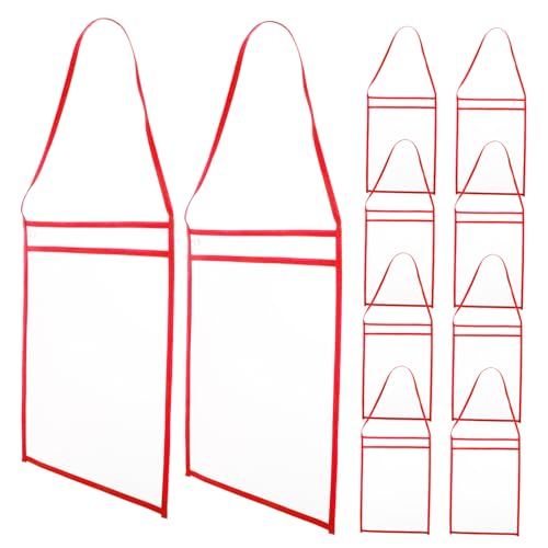 SHINEOFI 10 Stück Aktenhalter Datei löschbar stationäre Lieferungen übergroße, trocken abwischbare Taschen Unterlagen hängende Design-Aktentaschen Dokumententasche das Haustier rot von SHINEOFI