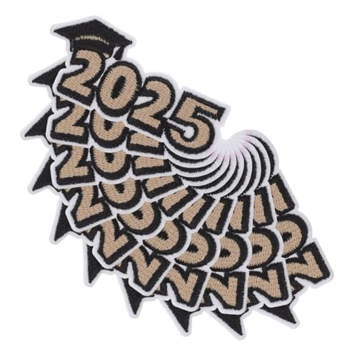 SHINEOFI 10 Stück Bestickte Abschluss Patches zum Aufbügeln für Kleidung Hüte Rucksäcke Diy Zubehör für Abschlussfeier Stilvolle Applikationen für Kreative Designs SHINEOFI 10 Stück Bestickte Abschluss Patches zum Aufbügeln für Kleidung Hüte Rucksäcke Diy Zubehör für Abschlussfeier Stilvolle Applikationen für Kreative Designs von SHINEOFI