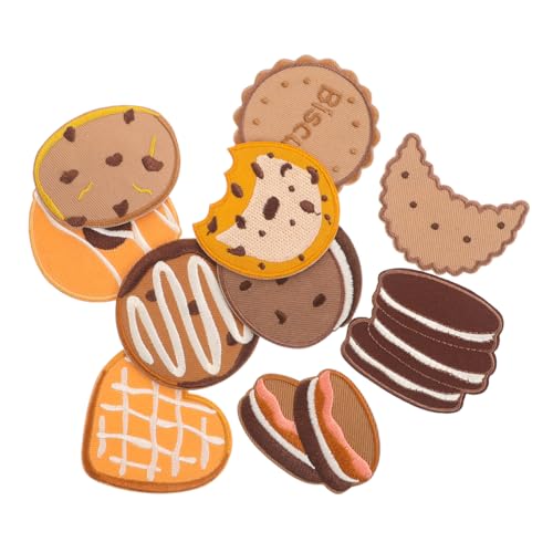 SHINEOFI 10 Stück Bestickte Keks-flicken: Zum Aufbügeln Und Aufnähen, Diy-applikation Für Kleidung, Rucksäcke, Hüte, Jacken, Kinderaccessoires, Dekorative Reparaturflicken SHINEOFI 10 Stück Bestickte Keks-flicken: Zum Aufbügeln Und Aufnähen, Diy-applikation Für Kleidung, Rucksäcke, Hüte, Jacken, Kinderaccessoires, Dekorative Reparaturflicken von SHINEOFI