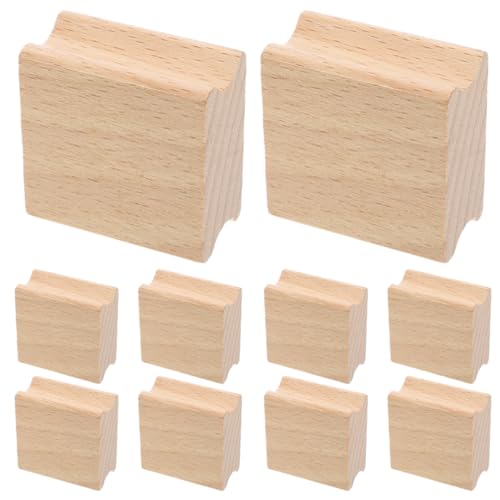 SHINEOFI 10 Stück Blankosigel Buche DIY Stampfer Blanko-Holzsiegel DIY-Siegel Blanko-Stempel zum Selbermachen Scrapbook-Siegel aus Holz leere Holzstempel Vintage Holzstempel Khaki von SHINEOFI