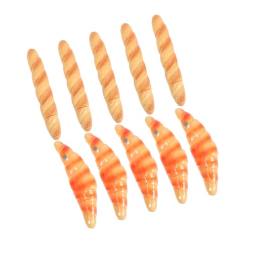SHINEOFI 10 Stück Brot Brot lustiger Kugelschreiber Neuheit mit Lebensmittel geformter Tintenstift Neuheit Brotform Stift Neuheit Bread Writing Stift Laib Brot Briefpapier Plastik Orange von SHINEOFI