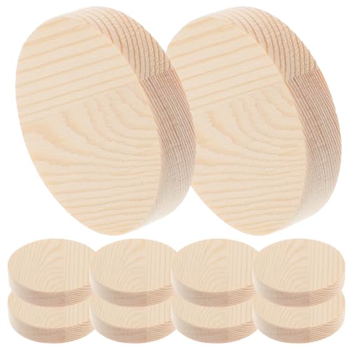 SHINEOFI 10 Stück DIY Holzscheiben zum Handmalen Runde Holzscheiben Unbehandeltem Holz für Bastelarbeiten Dekorationen und Kreative Projekte Durchmesser Dicke von SHINEOFI