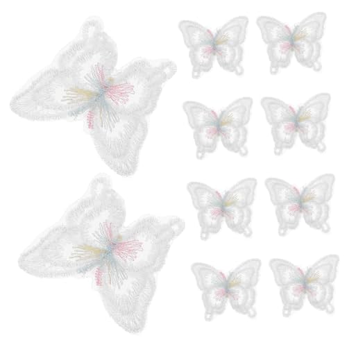SHINEOFI 10 Stück Doppelschichtige Organza Schmetterling Applikationen Teiliges zum Aufnähen für Hochzeitskleider Jeans Hüte Vorhänge DIY Modeaccessoires SHINEOFI 10 Stück Doppelschichtige Organza Schmetterling Applikationen Teiliges zum Aufnähen für Hochzeitskleider Jeans Hüte Vorhänge DIY Modeaccessoires von SHINEOFI