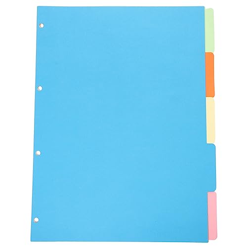 SHINEOFI 10 Stück Farbige Seiten trennlaschen ordner trenner ordnertrenner Laschen für Ordner Trennblätter für Ordner Tab mit schnellhefter Binderseitenteiler Trennwände für Ordner Papier von SHINEOFI