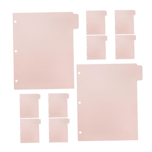 SHINEOFI 10 Stück Farbindexseite Farbenfrohe Seitenabschlüsse Ordnerteiler Mit Tabs Dateiorganisator -trenner Taschenregisterteiler Ringbuch Trennblätter Organizer Binder -teiler Rosa Pp von SHINEOFI