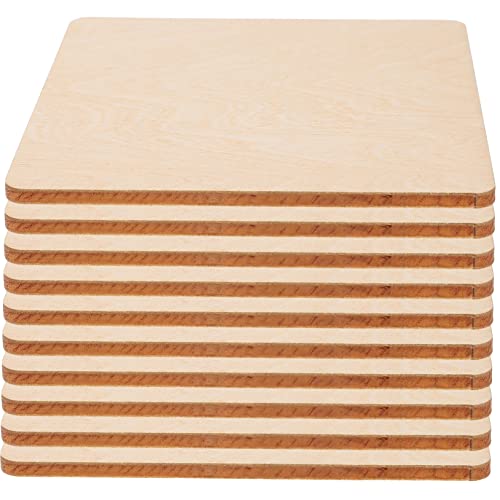 SHINEOFI 10 Stück Handbemalte Holzplatten Rechtecke Rohlinge Aus Lindenholz Planken Holziges Leere Flaggen Bastelmaterial Leere Schilder Sperrholz DIY Bastelarbeiten Leere von SHINEOFI