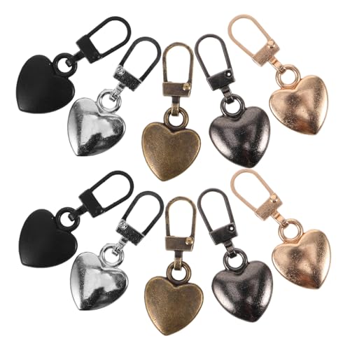 SHINEOFI 10 Stück Herzförmiger Reißverschluss Zipper Puller Teiliges Gunmetal und Antikbronze Abnehmbare Reißverschlussersatzteile für Kleidung Taschen und Schuhe SHINEOFI 10 Stück Herzförmiger Reißverschluss Zipper Puller Teiliges Gunmetal und Antikbronze Abnehmbare Reißverschlussersatzteile für Kleidung Taschen und Schuhe von SHINEOFI