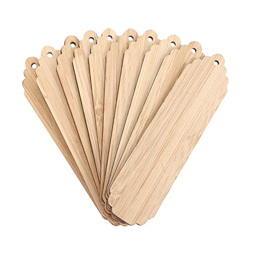 SHINEOFI 10 Stück Holz Lesezeichen Diy Bastelmaterial Unfertige Holztags für Projekte mit Lochdesign zum Bemalen und Personalisieren für Besondere Anlässe SHINEOFI 10 Stück Holz Lesezeichen Diy Bastelmaterial Unfertige Holztags für Projekte mit Lochdesign zum Bemalen und Personalisieren für Besondere Anlässe von SHINEOFI