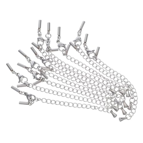 SHINEOFI 10 Stück Kettenverlängerungen Verstellbare Halskettenverlängerung Mit Karabinerverschluss Schmuckverlängerungskette Armbandzubehör Für DIY Schmuckbastelprojekte SHINEOFI 10 Stück Kettenverlängerungen Verstellbare Halskettenverlängerung Mit Karabinerverschluss Schmuckverlängerungskette Armbandzubehör Für DIY Schmuckbastelprojekte von SHINEOFI
