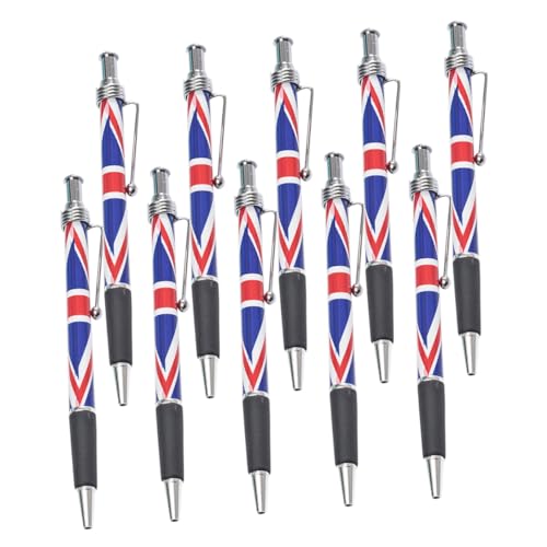 SHINEOFI 10 Stück Kugelschreiber mit Britischem Flaggenmuster Komfortable Schreibgeräte für Unterschriften mit Bequemem Griff Schwarze Bürozubehör für Patriotische Anlässe SHINEOFI 10 Stück Kugelschreiber mit Britischem Flaggenmuster Komfortable Schreibgeräte für Unterschriften mit Bequemem Griff Schwarze Bürozubehör für Patriotische Anlässe von SHINEOFI
