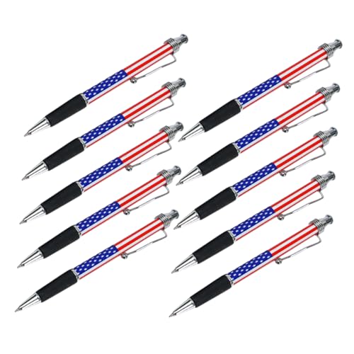 SHINEOFI 10 Stück Kugelschreiber mit Flagge Personalisierte Stifte Bürobedarf Versenkbare Kugelschreiberstifte glatter Kugelschreiber Büro Stift Patriotischer Stift Büroschreibstift SHINEOFI 10 Stück Kugelschreiber mit Flagge Personalisierte Stifte Bürobedarf Versenkbare Kugelschreiberstifte glatter Kugelschreiber Büro Stift Patriotischer Stift Büroschreibstift von SHINEOFI