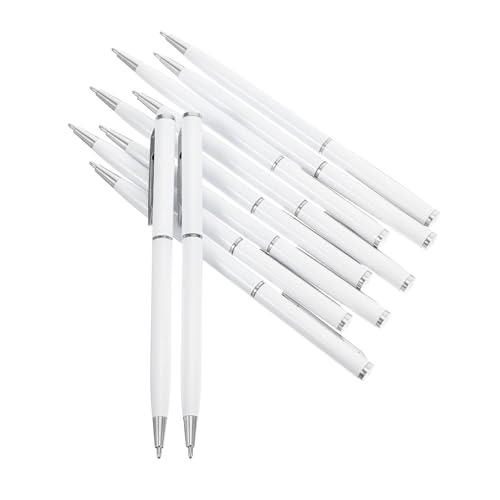 SHINEOFI 10 Stück Metall Kugelschreiber Drehmechanismus Elegante Business Stifte für Lehrer und Empfang Glattes Schreiben mit Schwarzer Tragbare Kugelschreiber für Büro und Meetings SHINEOFI 10 Stück Metall Kugelschreiber Drehmechanismus Elegante Business Stifte für Lehrer und Empfang Glattes Schreiben mit Schwarzer Tragbare Kugelschreiber für Büro und Meetings von SHINEOFI