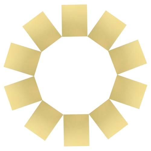 SHINEOFI 10 Stück Metallic Gold Bastelkarton Einseitig Glänzend für Diy Origami Scrapbooking Handwerk Geschenkpapier Hochzeit Dekoration von SHINEOFI