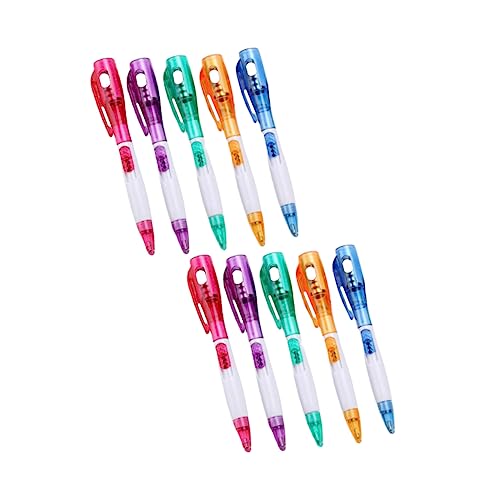 SHINEOFI 10 Stück Multifunktionale Kugelschreiber mit Licht Kreative Schreibwaren für Schule und Büro für Erwachsene Bequeme Handhabung Assortierte Designs von SHINEOFI