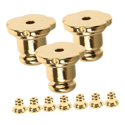 SHINEOFI 10 Stück Ohrstecker Verschlüsse aus Vergoldetem Metall Langlebige Ohrringstopper für DIY Schmuck Ersatz Ohrstecker Backings Robust und Einfach zu Verwenden von SHINEOFI