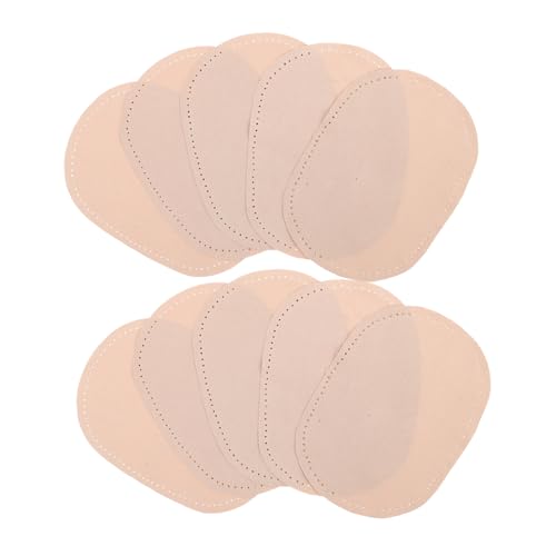 SHINEOFI 10 Stück Oval Suede Ellbogen und Knie Patches zum Aufnähen Flexible Weiche Veloursleder Reparaturapplikationen für Pullover und Kleidung Zuschneidbar Langlebig und Hautfreundlich von SHINEOFI