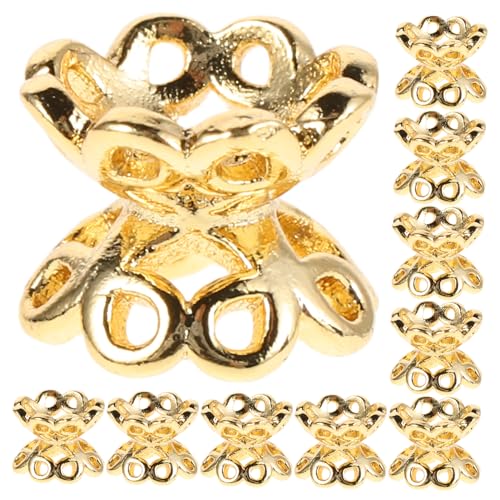 SHINEOFI 10 Stück Perlenkappen für DIY Schmuckherstellung Doppelseitige Ornamente für Armbänder und Ketten Robustem für Kreative Bastelprojekte SHINEOFI 10 Stück Perlenkappen für DIY Schmuckherstellung Doppelseitige Ornamente für Armbänder und Ketten Robustem für Kreative Bastelprojekte von SHINEOFI