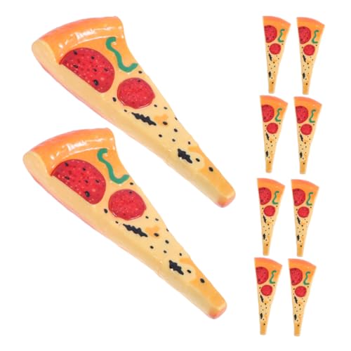 SHINEOFI 10 Stück Pizza Kugelschreiber Realistische Lebensmittel Schreibgeräte für Schule und Büro Kreative und Lustige Büroartikel für Studenten Tragbar und Leicht von SHINEOFI