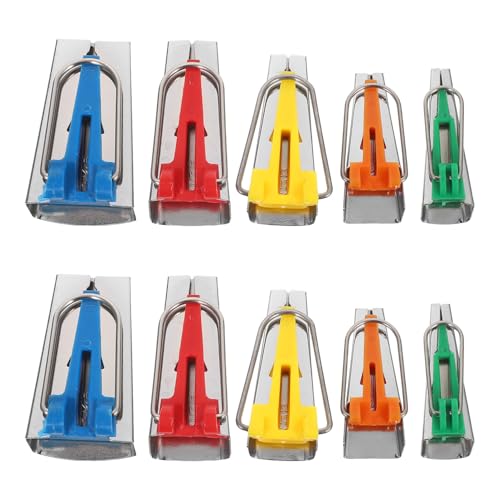 SHINEOFI 10 Stück Professionelles Schrägbandwerkzeug für Präzises Umnähen und Kantenverarbeitung für Quilting Bekleidungsherstellung und Diy Nähprojekte SHINEOFI 10 Stück Professionelles Schrägbandwerkzeug für Präzises Umnähen und Kantenverarbeitung für Quilting Bekleidungsherstellung und Diy Nähprojekte von SHINEOFI