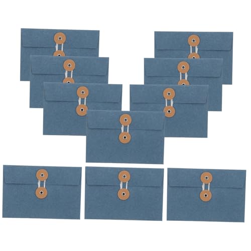 SHINEOFI 10 Stück Retro -Schnalle -Umschlagstüte Umschläge Dateiordner Mailing Vintage Aufbewahrungstaschen ziehen um Vintage -Umschläge Vintage-Papiertaschen Kraftpapier Schwarz von SHINEOFI