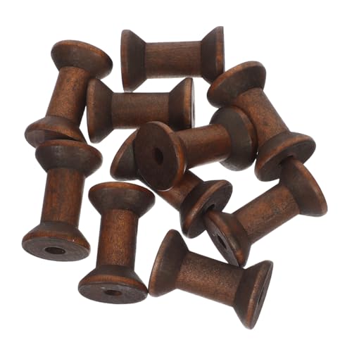 SHINEOFI 10 Stück Retro -Wickelspule Nähmaschinenspulen DIY-Spulen aus Holz Holzfadenspulen Holzspulen zum Basteln leere Nähspulen Spulen für Stickmaschinen leere Spulen Kaffee SHINEOFI 10 Stück Retro -Wickelspule Nähmaschinenspulen DIY-Spulen aus Holz Holzfadenspulen Holzspulen zum Basteln leere Nähspulen Spulen für Stickmaschinen leere Spulen Kaffee von SHINEOFI