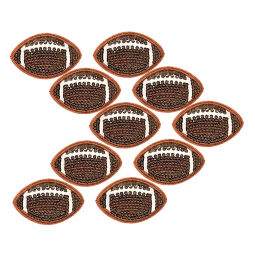 SHINEOFI 10 Stück Rugby Aufnäher mit Pailletten zum Aufbügeln für Kleidung Hüte Jeans und Jacken Einfache Diy Dekorationspatches für und Modebegeisterte SHINEOFI 10 Stück Rugby Aufnäher mit Pailletten zum Aufbügeln für Kleidung Hüte Jeans und Jacken Einfache Diy Dekorationspatches für und Modebegeisterte von SHINEOFI