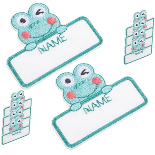 SHINEOFI 10 Stück Stichworte Basteln, Nähen von Namensschildern Namensschilder für Kleidung Kindertagesstättenetiketten dekorative Namensschilder Nähetiketten für Kleidung Stoff Light Green von SHINEOFI
