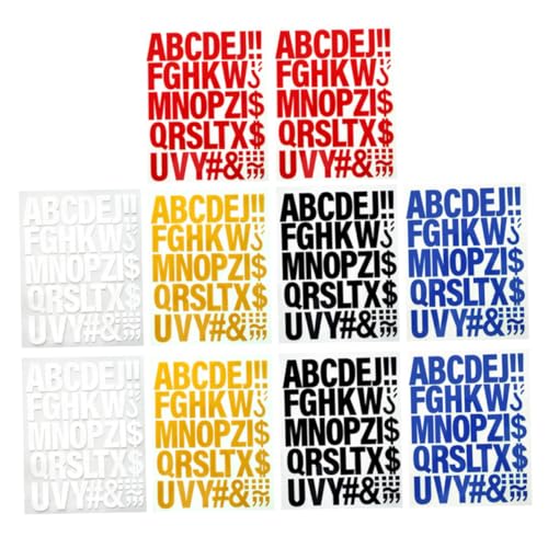 SHINEOFI 10 Stück Teiliges A-z Langlebige Aufbügelflicken aus Vinyl in Gelb Weiß Blau Rot Schwarz Einfache Anwendung für Textilien Rucksäcke Hüte DIY Kleidung Kompatibel mit Verschiedenen von SHINEOFI