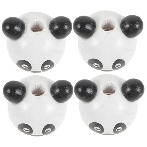 SHINEOFI 10 Stück Teiliges Bunte Holzperlen Tierköpfen Panda stil Natürliche DIY Bastelperlen mit Mini für Armband Schmuckherstellung und Kreative Bastelprojekte von SHINEOFI