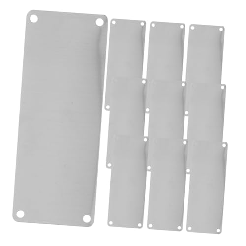 SHINEOFI 10 Stück Teiliges Edelstahl Blankoschild mit Löchern Dicke Metallplatte für DIY Gravur Langlebiges Türschild Vielseitig Nutzbares Namensschild für Büro und Zuhause SHINEOFI 10 Stück Teiliges Edelstahl Blankoschild mit Löchern Dicke Metallplatte für DIY Gravur Langlebiges Türschild Vielseitig Nutzbares Namensschild für Büro und Zuhause von SHINEOFI