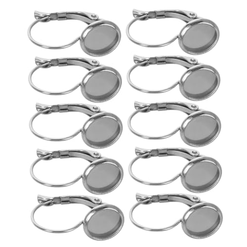 SHINEOFI 10 Stück Teiliges Edelstahl Ohrhaken mit Anhängerträger Robuste Ohrhaken für Schmuckherstellung Komfortabel Modisch Geeignet für DIY Ohrringfassung und Ersatz von SHINEOFI