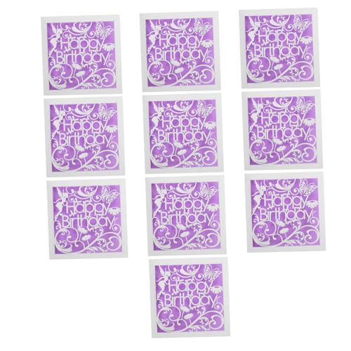 SHINEOFI 10 Stück Teiliges Geburtstags Einladungskarten mit Kunstvollem Schmetterlings Elegante Europäische Vintage Klappkarten für Frauen Mädchen Freunde Zauberhafte Party Grußkarten in von SHINEOFI