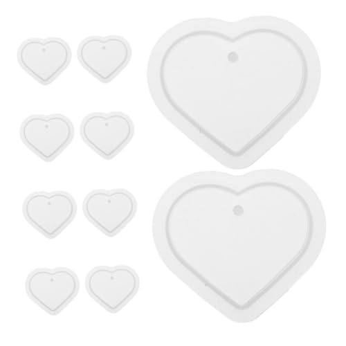 SHINEOFI 10 Stück Teiliges Herz Silikonform Epoxidharz Schmuck Gießform für DIY Anhänger Schlüsselanhänger Charms Basteln SHINEOFI 10 Stück Teiliges Herz Silikonform Epoxidharz Schmuck Gießform für DIY Anhänger Schlüsselanhänger Charms Basteln von SHINEOFI
